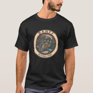 Banff National Park Canada Grizzly Bear Vintage Em T-Shirt