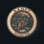 Banff National Park Canada Travel Emblem Vintage 6 Cm Round Badge<br><div class="desc">Banff National Park vector artwork design. The park is Canada’s first national park and is part of the Canadian Rocky Mountain Parks UNESCO World Heritage Site.</div>
