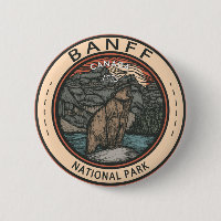 Banff National Park Canada Travel Emblem Vintage