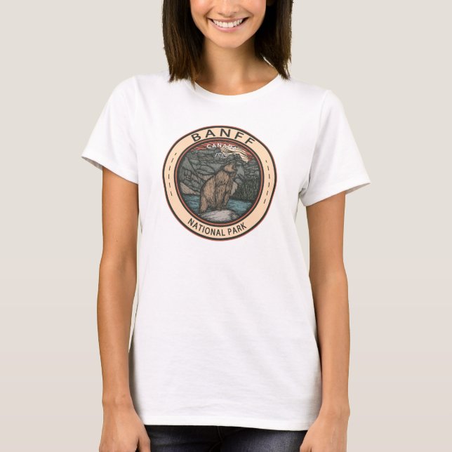 Banff National Park Canada Travel Emblem Vintage T-Shirt (Front)