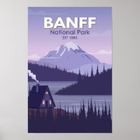 Banff National Park Canada Travel Vintage 