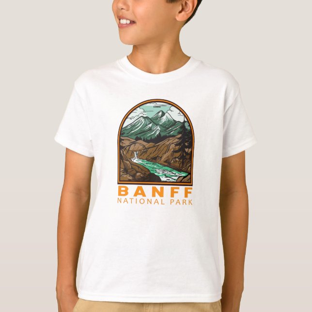 Banff National Park Canada Travel Vintage T-Shirt (Front)