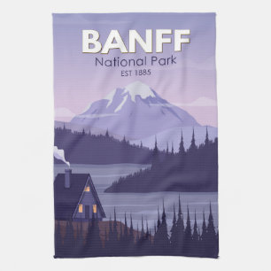 Banff National Park Canada Travel Vintage Tea Towel