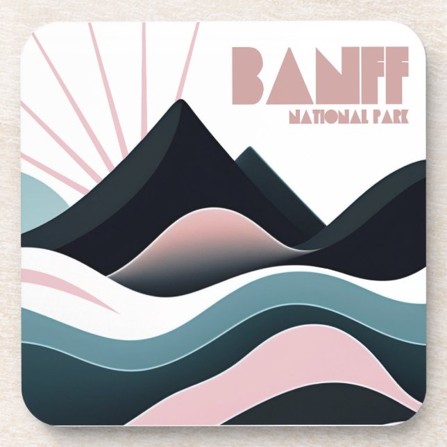 Banff National Park Coloured Hills Coaster (Front)