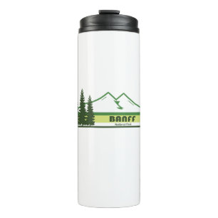Banff National Park Green Stripes Thermal Tumbler