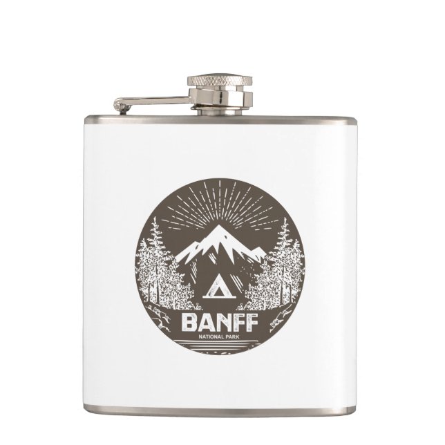 Banff National Park Hip Flask (Front)
