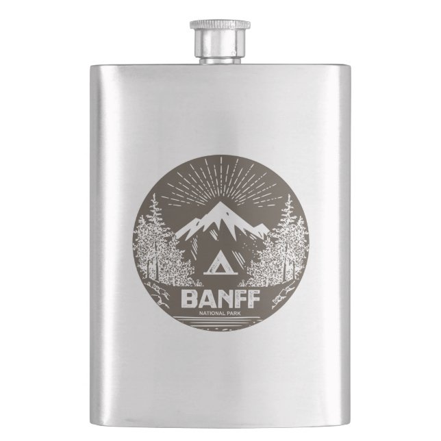 Banff National Park Hip Flask (Front)