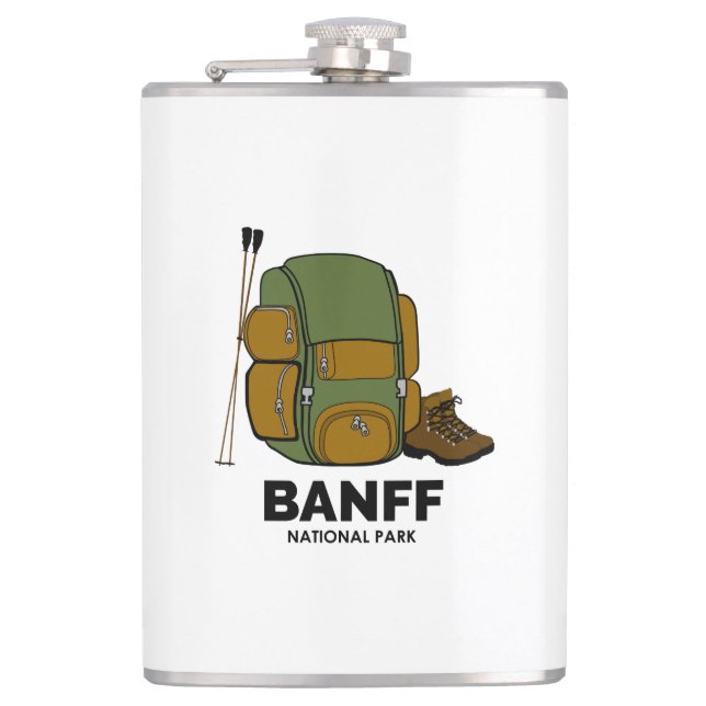Banff National Park Hip Flask (Front)