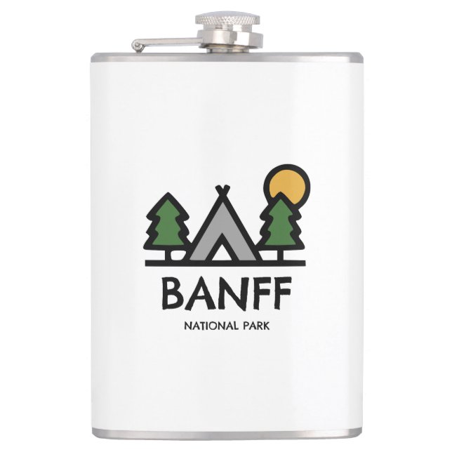 Banff National Park Hip Flask (Front)
