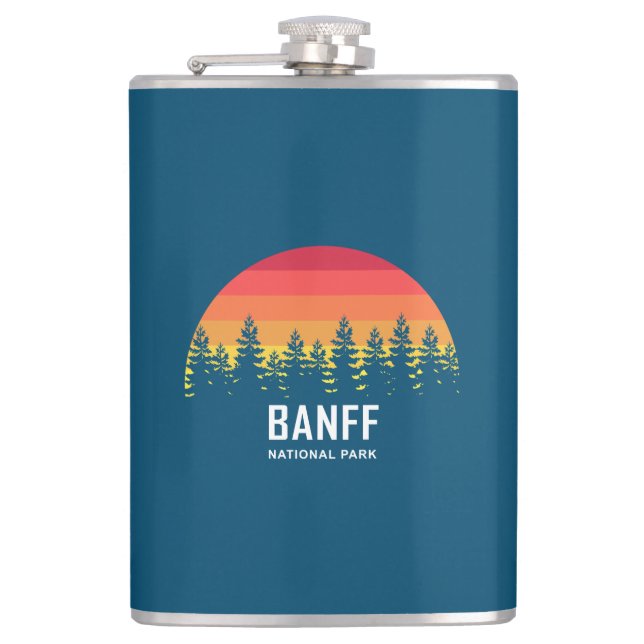 Banff National Park Hip Flask (Front)