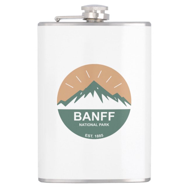 Banff National Park Hip Flask (Front)