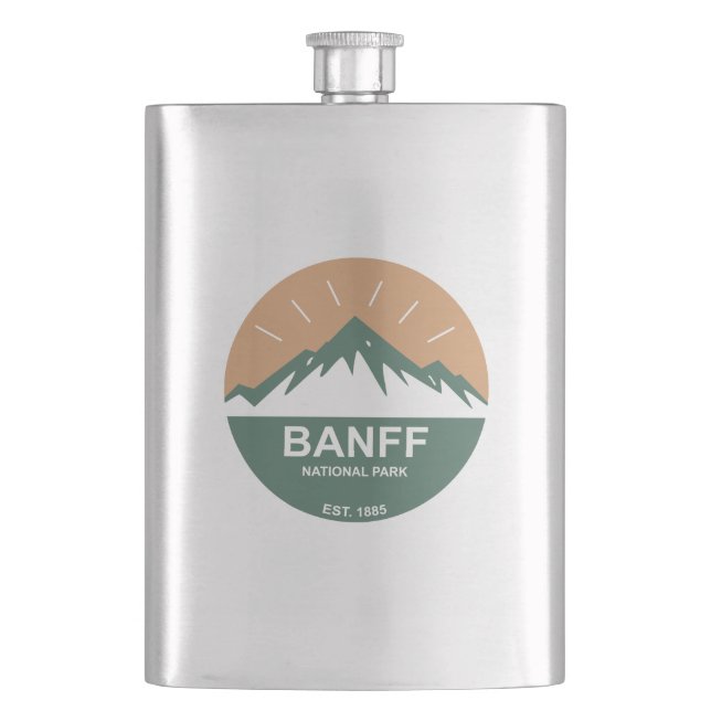 Banff National Park Hip Flask (Front)