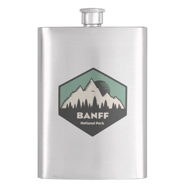 Banff National Park Hip Flask (Front)