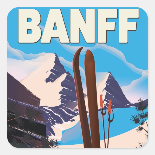 Banff National Park in Alberta, Canada. Square Sticker (Front)