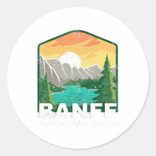 Banff National Park Lake Louise Canada Vintage  Classic Round Sticker