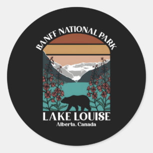 Banff National Park Lake Louise Mountains Classic Round Sticker
