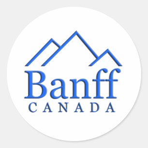 Banff national park logo classic round sticker