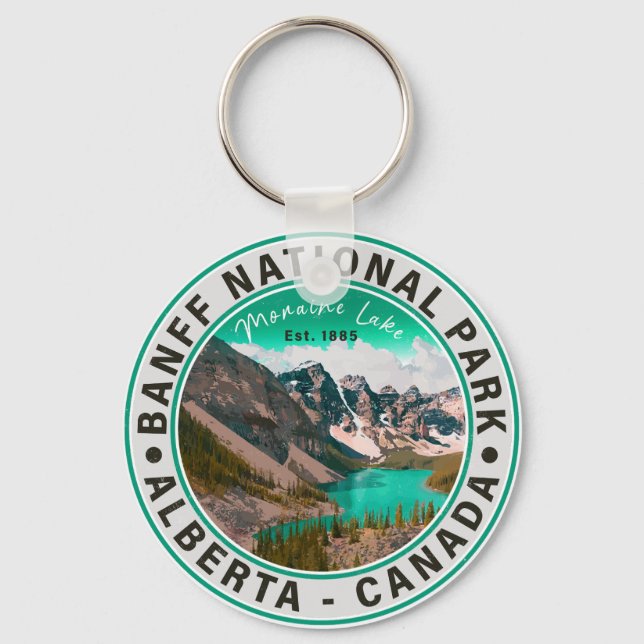 Banff National Park Moraine Lake Alberta Canada Key Ring (Front)
