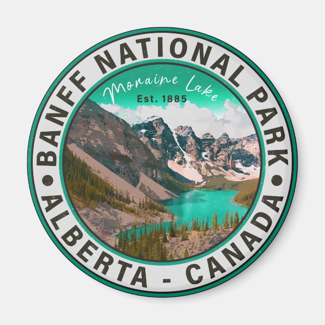 Banff National Park Moraine Lake Alberta Canada Magnet (Front)