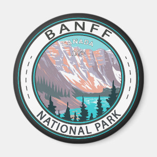 Banff National Park Moraine Lake Vintage Magnet