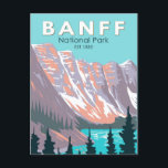 Banff National Park Moraine Lake Vintage Postcard<br><div class="desc">Banff National Park vector artwork design. The park is Canada’s first national park and is part of the Canadian Rocky Mountain Parks UNESCO World Heritage Site.</div>