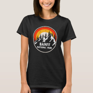 banff National Park Mountain Trees & Sun Camping H T-Shirt