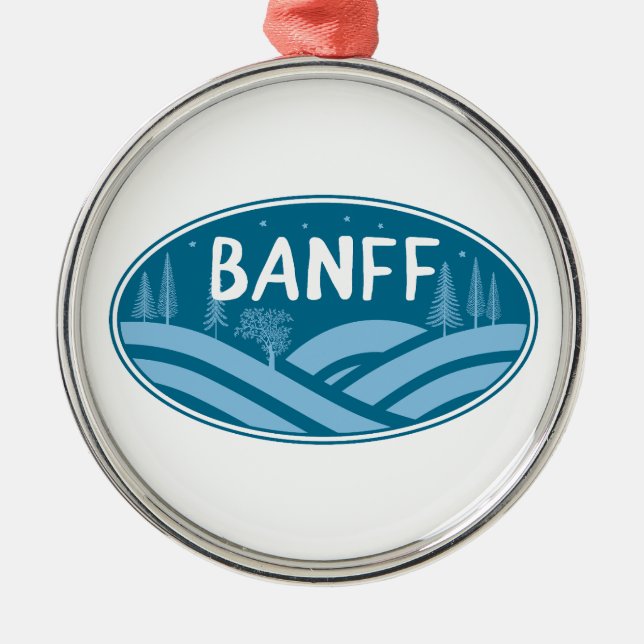 Banff National Park Outdoors Metal Tree Decoration (Front)