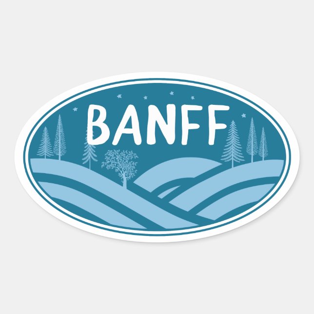 Banff National Park Outdoors Oval Sticker (Front)