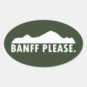 Banff National Park Oval Sticker