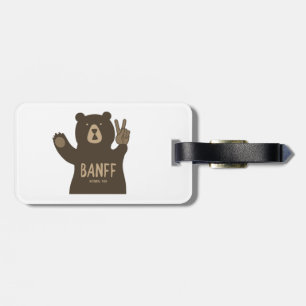Banff National Park Peace Bear Luggage Tag