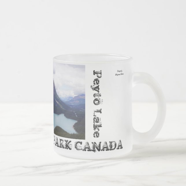 Banff National Park - Peyto Lake Frosted Glass Coffee Mug (Right)