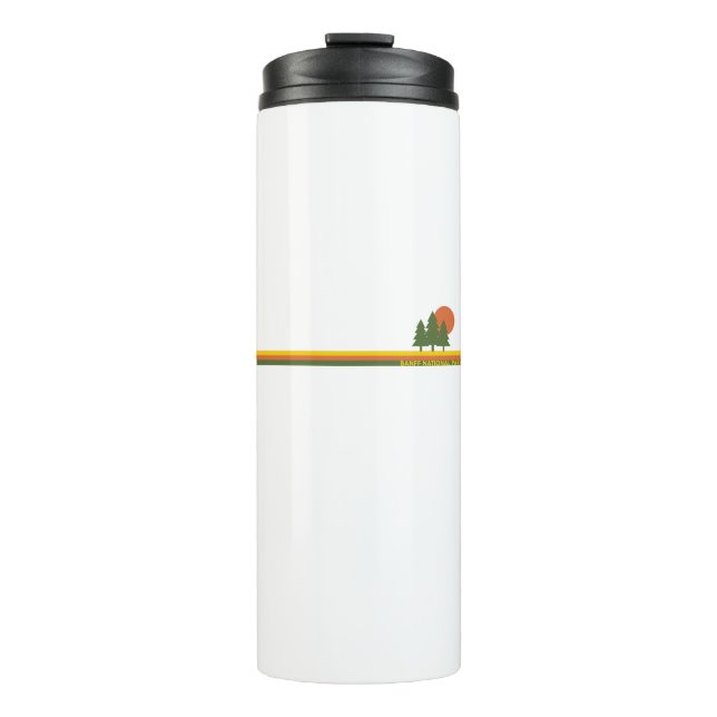 Banff National Park Pine Trees Sun Thermal Tumbler (Front)