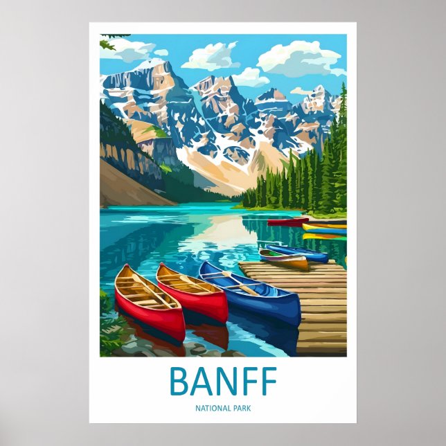 Banff National Park Print Canada Wall Art Mountain (Front)