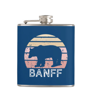 Banff National Park Retro Bear Hip Flask