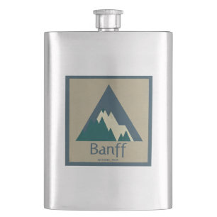 Banff National Park Rustic Hip Flask