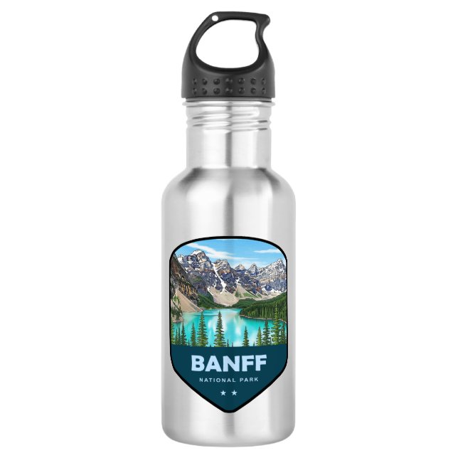 Banff National Park Shield 532 Ml Water Bottle (Front)