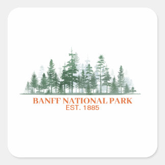 Banff National Park Square Sticker
