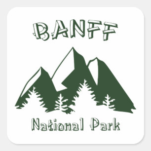 Banff National Park Square Sticker