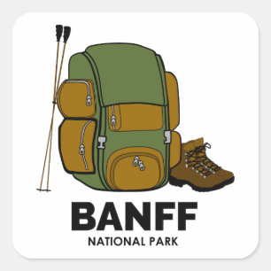 Banff National Park Square Sticker