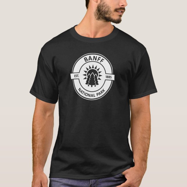 Banff National Park Sun Trees T-Shirt (Front)