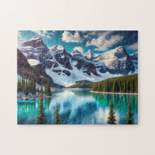Banff National Park Turquoise Lake, Canada Mount Jigsaw Puzzle