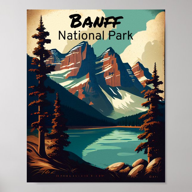 Banff National Park Vintage Poster (Front)