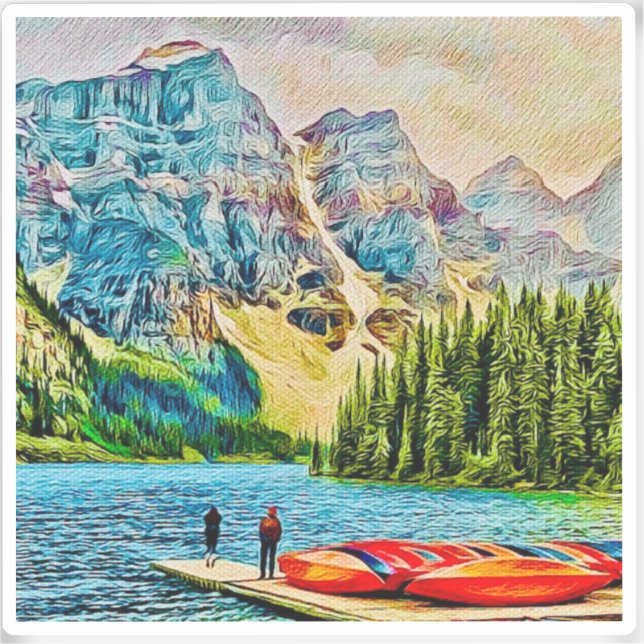 Banff National Park Vinyl Sticker (Front)