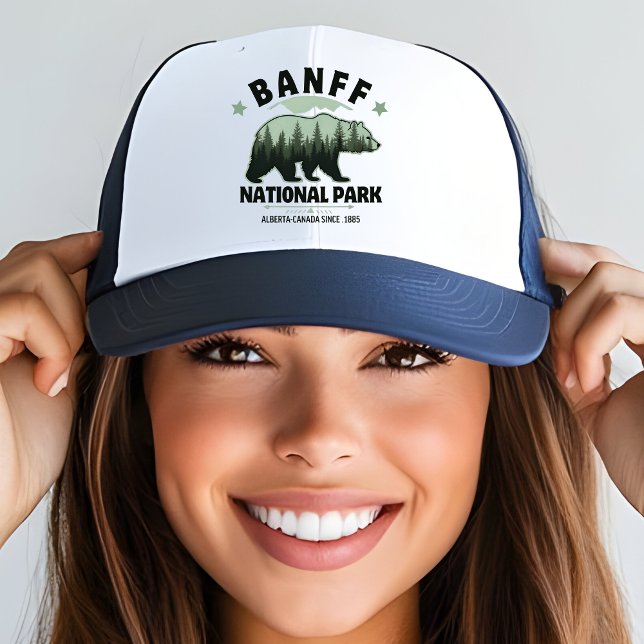 Banff National Park Wildlife – Rustic Bear Design Trucker Hat (Creator Uploaded)