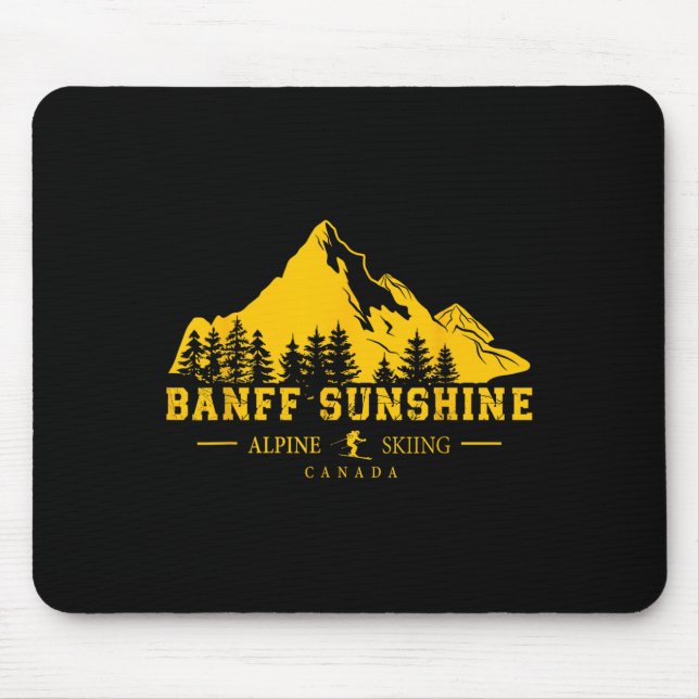 Banff Sunshine Canada Ski Resort Alpine Skiing  Mouse Mat (Front)