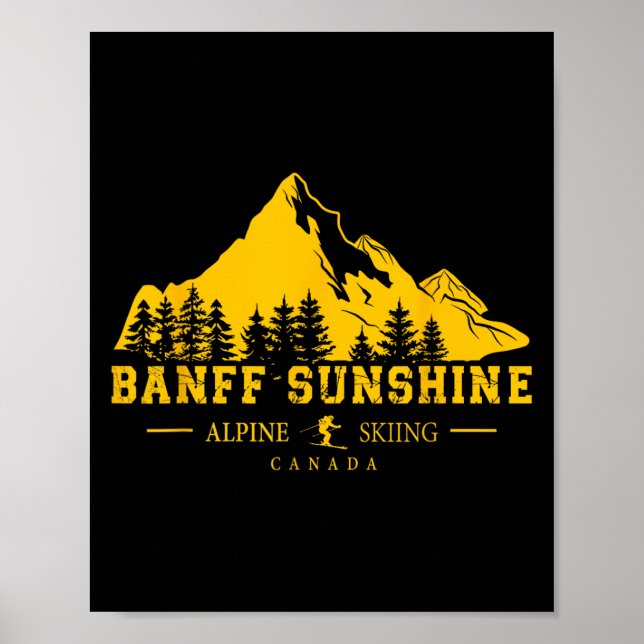 Banff Sunshine Canada Ski Resort Alpine Skiing  Poster (Front)