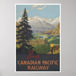 Banff Travel Poster Alberta Canada Art Canadian