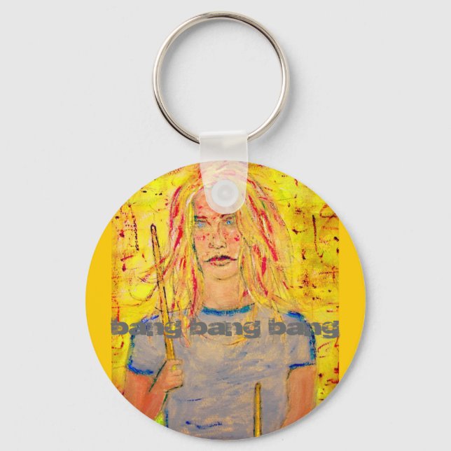 bang bang bang Drummer Girl Key Ring (Front)