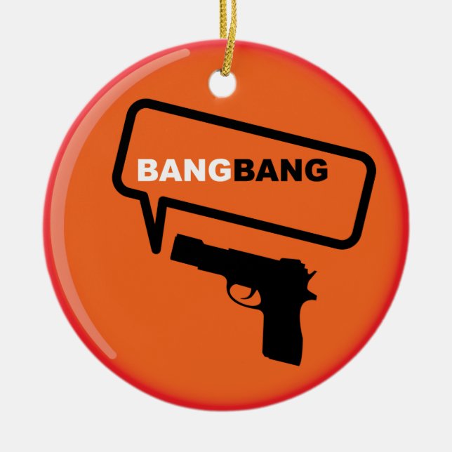 Bang Bang Ceramic Tree Decoration (Front)