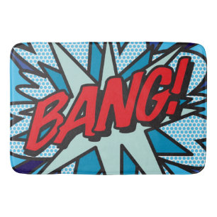 BANG Fun Modern Comic Book Pop Art Bath Mat